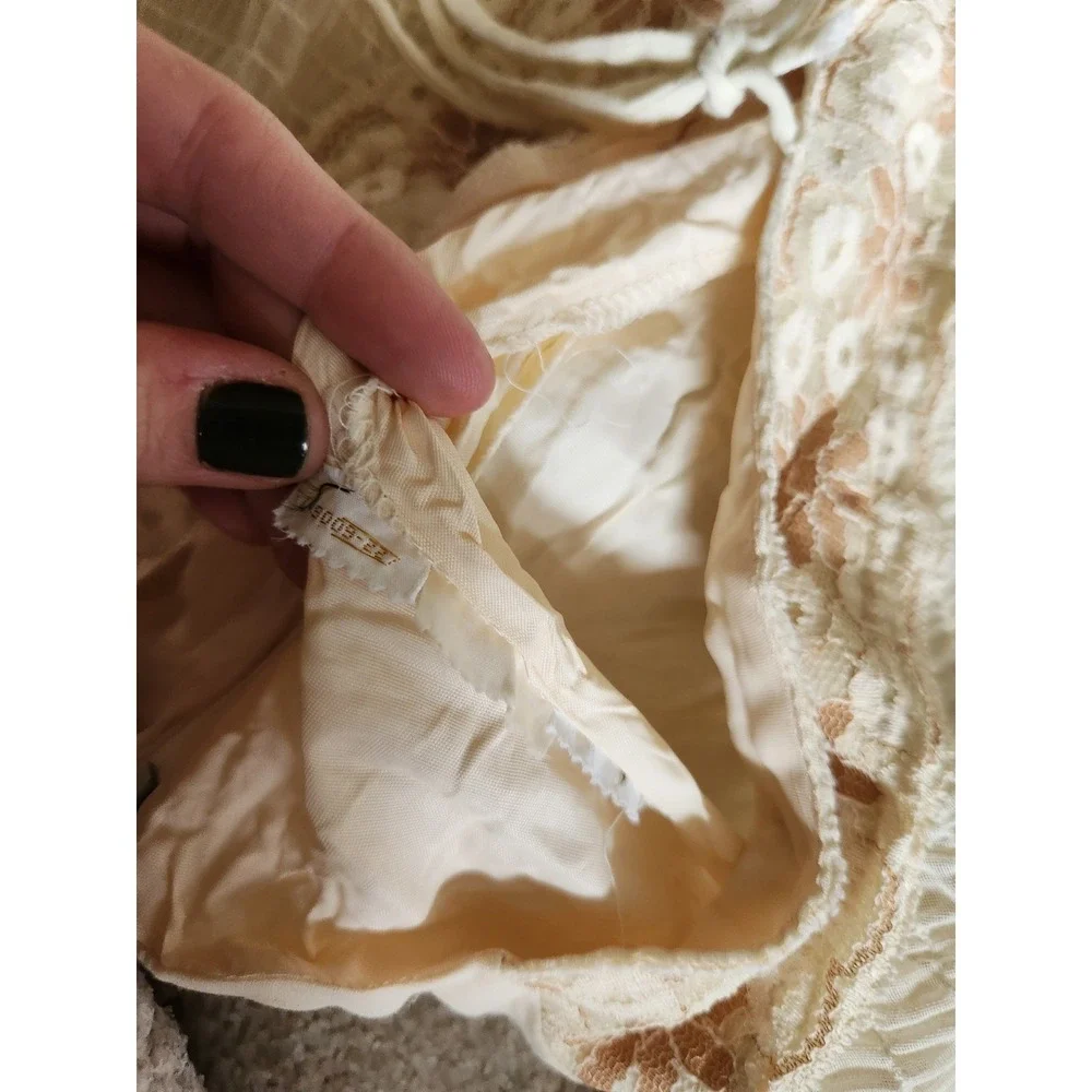 70s Cream Bell Sleeve Prairie Dress - Picture 6 of 6